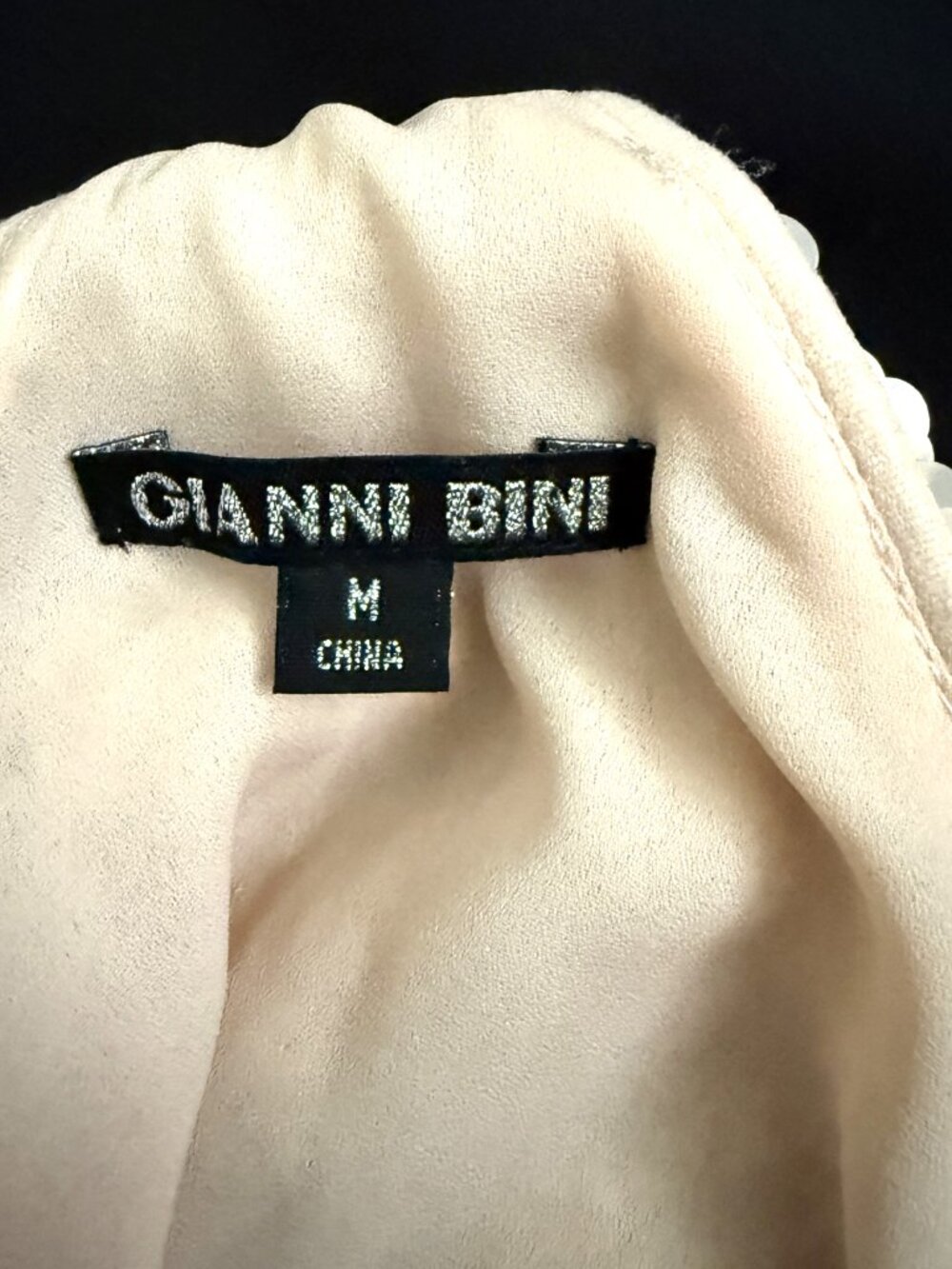 GIANNI BINI Womens Sequined Fringes Shirt Medium Pinkish Unique Lined Evening - Picture 9 of 10